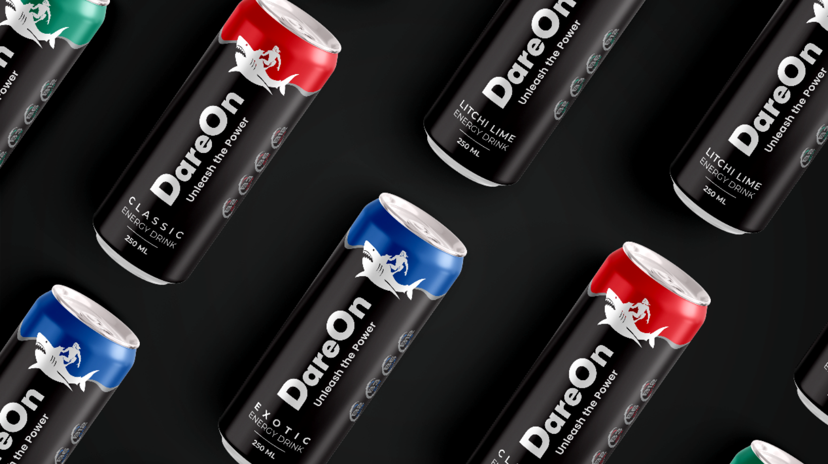 Top view of Dareon energy drink can